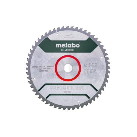 METABO Pilový kotouč "precision cut wood - classic", 305x2,4/1,8x30, Z56 WZ 5° neg 628064000