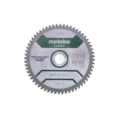 METABO Pilový kotouč "multi cut - classic", 216x2,4/1,8x30, Z60 FZ/TZ, 5°neg. 628066000