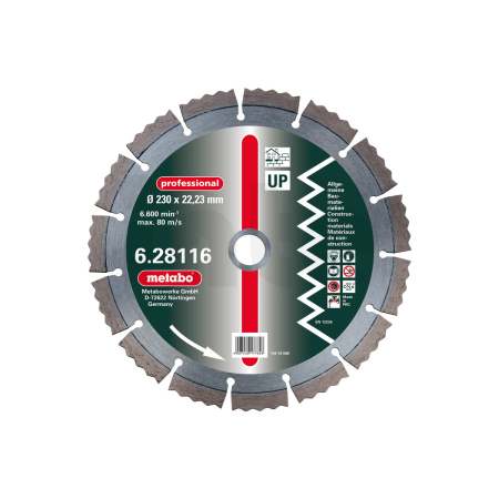 METABO Diamantový řezný kotouč, 230 x 2,5 x 22,23 mm, „professional“, „UP“, univerzální 628116000