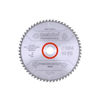 METABO Pilový kotouč "precision cut wood - professional", 254x2,4/1,8x30, Z60 WZ 5° neg. 628222000