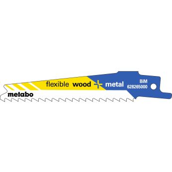METABO 5 plátků pro pily ocasky "flexible wood + metal" 100 x 0,9 mm, BiM, 4 mm/ 6 TPI 628265000