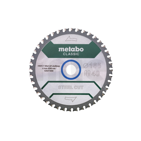 METABO Pilový kotouč „steel cut – classic“, 165x1,6/1,2x20 Z40 FZFA/FZFA 4° 628273000