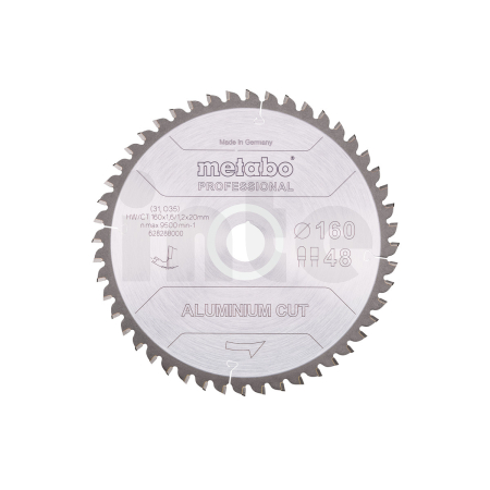METABO Pilový kotouč „aluminium cut – professional“, 160x1,6/1,2x20 Z48 FZ/TZ 5°neg 628288000