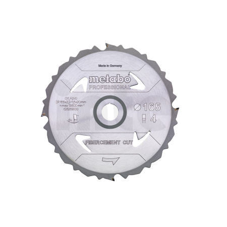 METABO Pilový kotouč „fibercement cut – professional“, 165x2,2/1,6x20 Z4 DFZ 5° 628289000