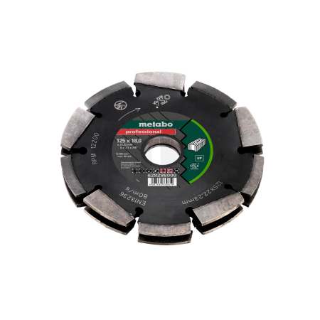 METABO Diamantový frézovací kotouč 2, 125x18x22,23mm, „professional“, „UP“, univerzální 628298000