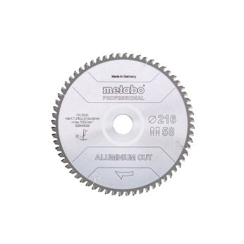 METABO Pilový kotouč „aluminium cut – professional“, 216x2,2/1,8x30 Z58 FZ/TZ 5°neg 628443000
