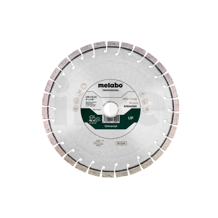 METABO Diamantový řezný kotouč 230x22,23mm, "UP", Univerzální "profesionál" 628562000