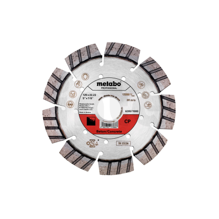 METABO Diamantový řezný kotouč 125x22,23mm, "CP", beton "profesionál" 628571000