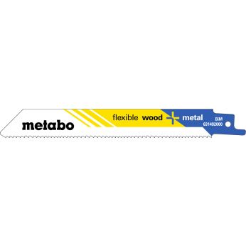 METABO 5 plátků pro pily ocasky "flexible wood + metal" 150 x 0,9 mm, BiM, 1,8-2,6 mm/ 10-14 TPI 631492000