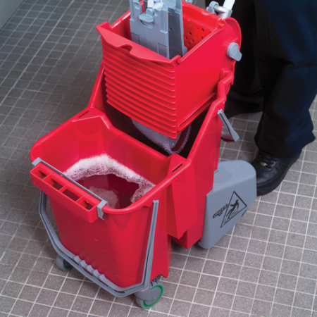 UNGER - SmartColor Combo kbelík s lisem červený 30l, COMBR