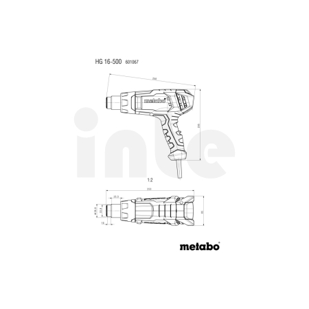 METABO HG 16-500 horkovzdušná pistole 601067000