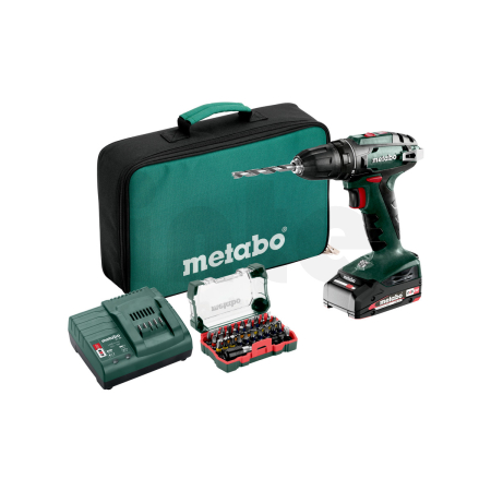 Metabo BS 18 Set Akumulátorový vrtací šroubovák 18V 1x2Ah LiPOWER, 60220758