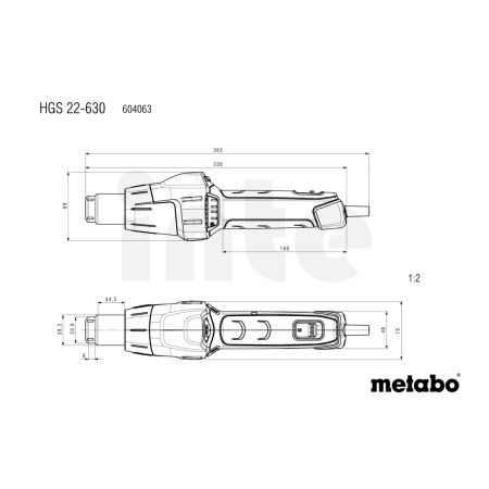 METABO HGS 22-630 horkovzdušná pistole 604063500