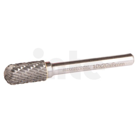 Makita - brusné frézy 10x20x6 oblá dělené ostří kov, nerez B-52750