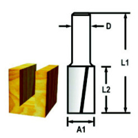 Makita - Drážkovací fréza 2 břit stopka 6 mm,6x16x48 mm D-47422