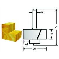 Makita - Falcovací fréza s ložiskem stopka 8 mm,31,8x12,2x54,6 mm D-48739
