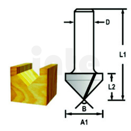 Makita - Drážkovací fréza tvaru V stopka 8 mm,12,7x16x48 mm D-47961