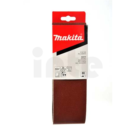 Makita - brusný pás 76x533mm K80 5ks=oldP-00181 P-37194