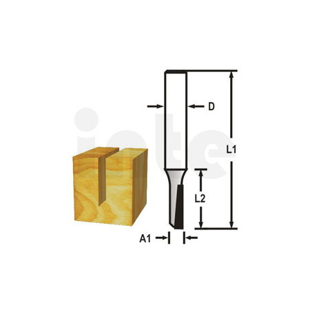 Makita - Drážkovací fréza 1 břit stopka 8 mm,4x13x51 mm D-47385