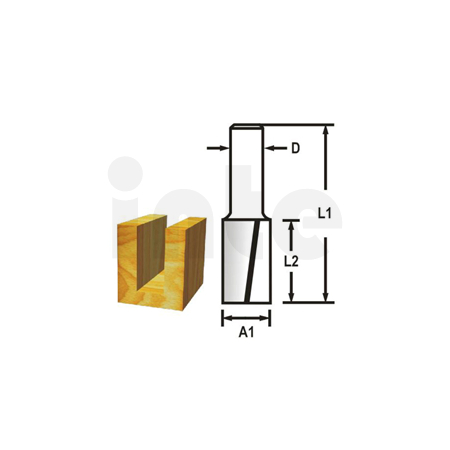 Makita - Drážkovací fréza 2 břit stopka 8 mm,24x25,4x57 mm D-47606