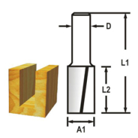 Makita - Drážkovací fréza 2 břit stopka 8 mm,24x25,4x57 mm D-47606
