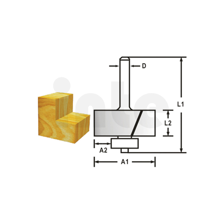 Makita - Falcovací fréza s ložiskem stopka 8 mm,31,8x12,2x54,6 mm D-48739