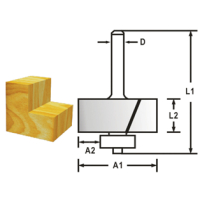Makita - Falcovací fréza s ložiskem stopka 8 mm,31,8x12,2x54,6 mm D-48739