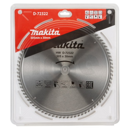 Makita - kotouč pilový dřevo 305x2.8x30mm 80Z D-72322