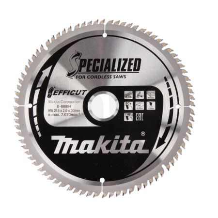 Makita pilový kotouč Efficut 216x30 80T =new E-08919 E-08894