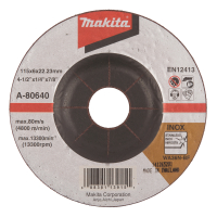 Makita - kotouč brusný nerez 115x6x22.23mm A-80640