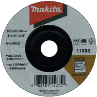 Makita - kotouč brusný nerez 100x6x16mm A-80852