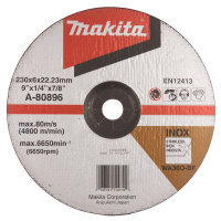 Makita - kotouč brusný nerez 230x6x22.23mm A-80896