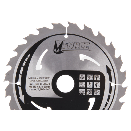 Makita - kotouč pilový dřevo MFORCE 210x2.3x30mm 24Z = new B-32057 B-08078