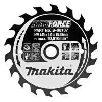 Makita - kotouč pilový dřevo MAKFORCE 140x1.5x15.88mm 18Z STOP B-08137