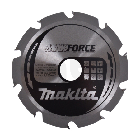 Makita - kotouč pilový dřevo MAKFORCE 165x2x30mm 10Z = new B-32116 B-08165