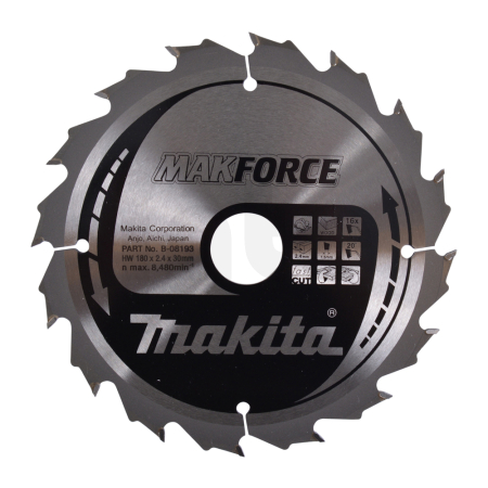 Makita - kotouč pilový dřevo MAKFORCE 180x2.4x30mm 16Z = new B-32138 B-08193