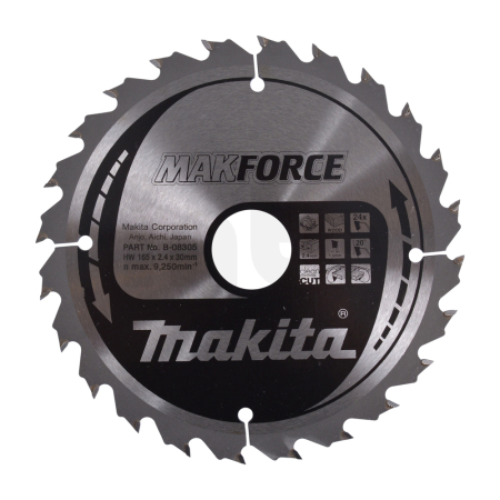 Makita - kotouč pilový dřevo MAKFORCE 165x2.4x30mm 24Z = new B-32219 B-08305