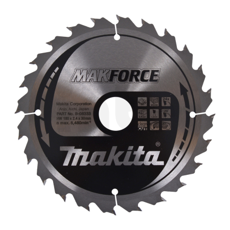 Makita - kotouč pilový dřevo MAKFORCE 180x2.4x30mm 24Z = new B-32231 B-08333