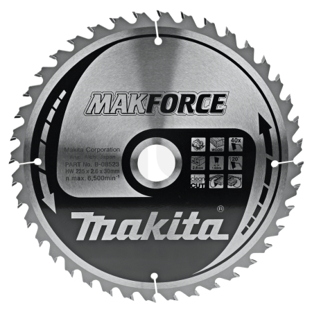 Makita - kotouč pilový dřevo MAKFORCE 235x2.6x30mm 40Z = new B-32362 B-08523