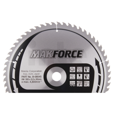 Makita - kotouč pilový dřevo MAKFORCE 355x3x30mm 60Z = new B-32384 B-08545