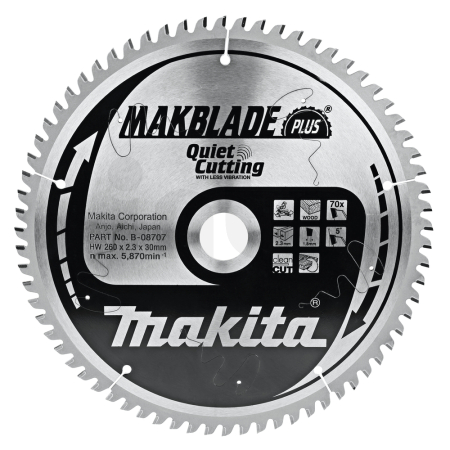 MAKITA pilový kotouč 260x30mm 70T=oldB-04597 B-08707