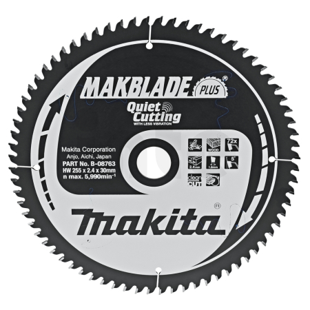 Makita - kotouč pilový dřevo MAKBLADEplus 255x2.4x30mm 72Z = new B-32596 B-08763