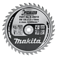 Makita - kotouč pilový dřevo SPECIALIZED 136x1.5x10mm 36Z pro aku pily = new B-32948 B-09210