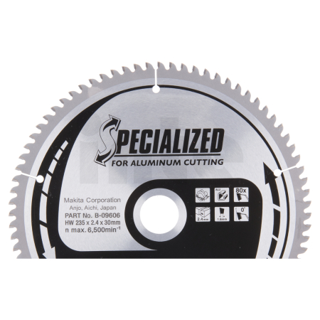 Makita - kotouč pilový hliník SPECIALIZED 235x2.4x30mm 80Z = oldP-05365, new B-33277 B-09606