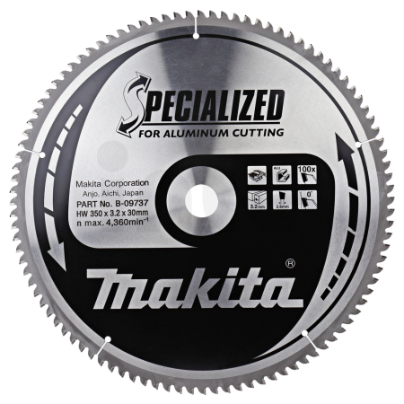 Makita - kotouč pilový hliník SPECIALIZED 350x3.2x30mm 100Z = new B-33401 B-09737