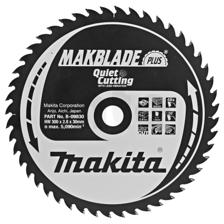Makita - kotouč pilový dřevo MAKBLADEplus 300x2.8x30mm 48Z = new B-33504 B-09830