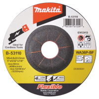 Makita - kotouč brusný pružný 125x4x22.23mm B-53110