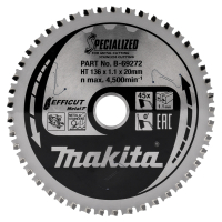 Makita - kotouč pilový ocel Efficut 136x1.1x20mm 45Z = new B-69319 B-69272