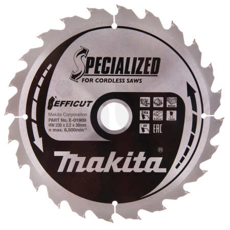 Makita - kotouč pilový dřevo Efficut 230x2.2x30mm 24Z = new E-01915 E-01909