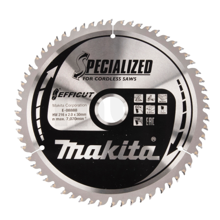 Makita - kotouč pilový dřevo Efficut 216x2x30mm 60Z = new E-08903 E-08888